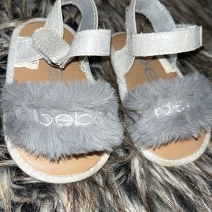 Silver Bebe newborn to size 2 baby infant toddler sandals